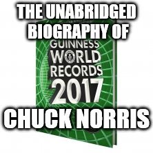 Comprehensive Compendium of Every Honorable Mention! | image tagged in chuck norris | made w/ Imgflip meme maker