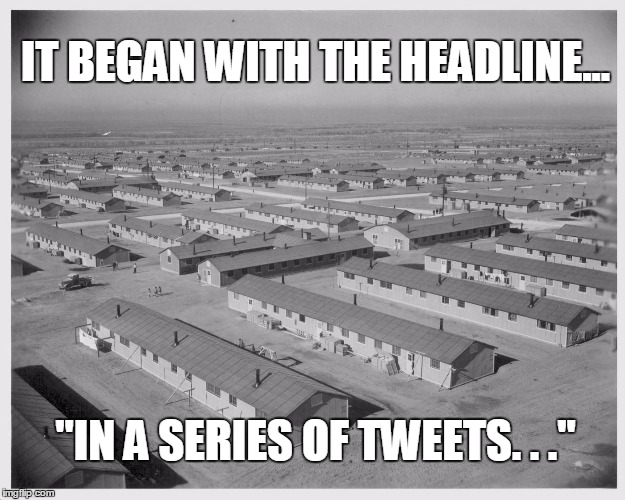 IN A SERIES OF TWEETS | IT BEGAN WITH THE HEADLINE... "IN A SERIES OF TWEETS. . ." | image tagged in donald | made w/ Imgflip meme maker