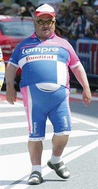 fat lycra man Blank Meme Template