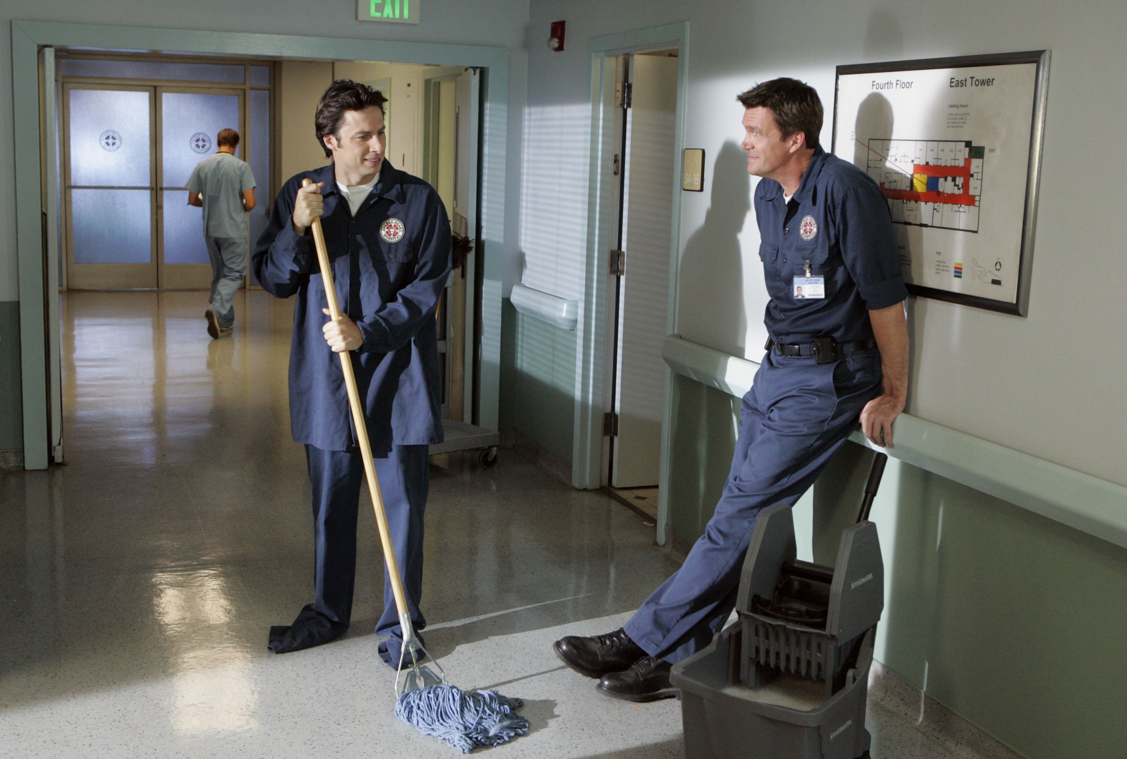 Jd and janitor Blank Meme Template