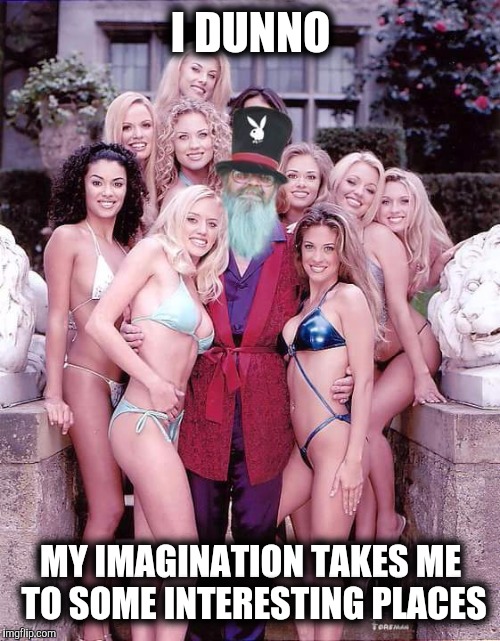 Swiggy playboy | I DUNNO MY IMAGINATION TAKES ME TO SOME INTERESTING PLACES | image tagged in swiggy playboy | made w/ Imgflip meme maker