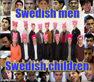 Sweden´s first line of defence | Swedish men; Swedish children | image tagged in memes,political meme,sweden,swedish,donald trump approves,help | made w/ Imgflip meme maker