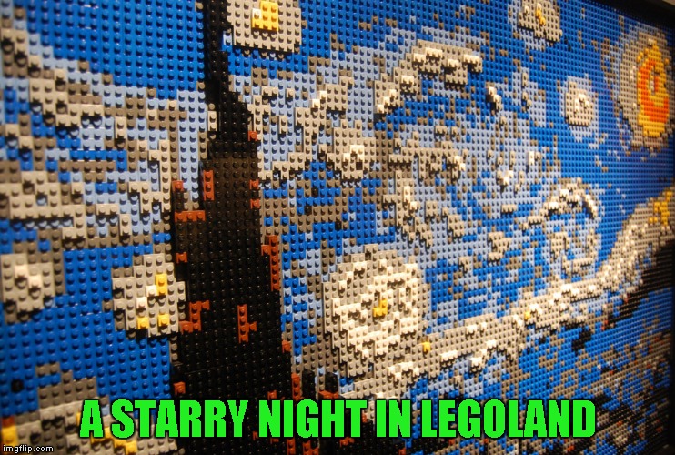 I have to admit that is pretty cool!!! Lego Week ... A JuicyDeath Event | A STARRY NIGHT IN LEGOLAND | image tagged in lego starry night,legos,a starry night,lego week,van gogh,lego art | made w/ Imgflip meme maker