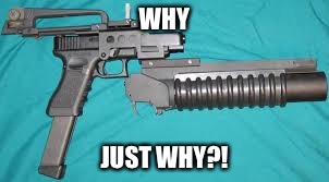 If you like guns then you can feel my pain. | WHY; JUST WHY?! | image tagged in guns | made w/ Imgflip meme maker
