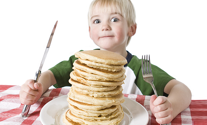 cute pancake kid Blank Meme Template