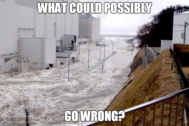WHAT COULD POSSIBLY; GO WRONG? | image tagged in fukushima | made w/ Imgflip meme maker