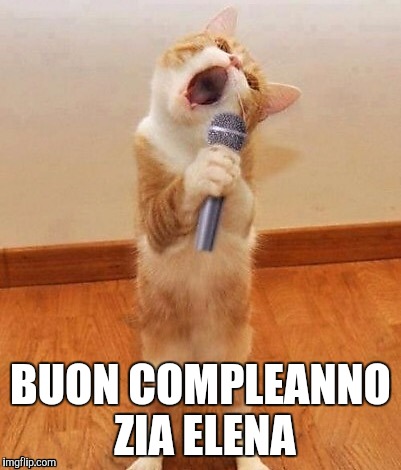 Happy birthday day  Maureeeennn from the singing cat!  | BUON COMPLEANNO ZIA ELENA | image tagged in happy birthday day  maureeeennn from the singing cat | made w/ Imgflip meme maker