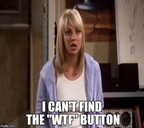 Confused Penny | I CAN'T FIND THE "WTF" BUTTON | image tagged in confused penny | made w/ Imgflip meme maker