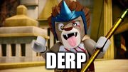 DERP | image tagged in derp lego chima | made w/ Imgflip meme maker