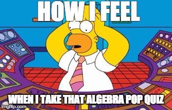 R.I.P homer simpson | HOW I FEEL; WHEN I TAKE THAT ALGEBRA POP QUIZ | image tagged in homer simpson plant buttons | made w/ Imgflip meme maker