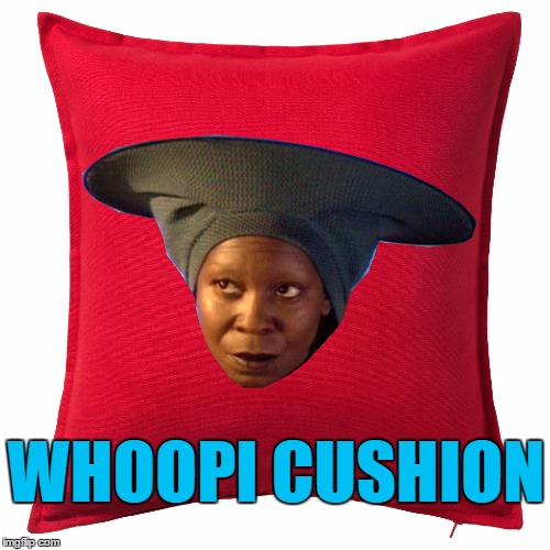 Whoop whoop it's the sound of a meme | WHOOPI CUSHION | image tagged in memes,whoopi goldberg,whoopi cushion,puns,star trek the next generation,tv | made w/ Imgflip meme maker