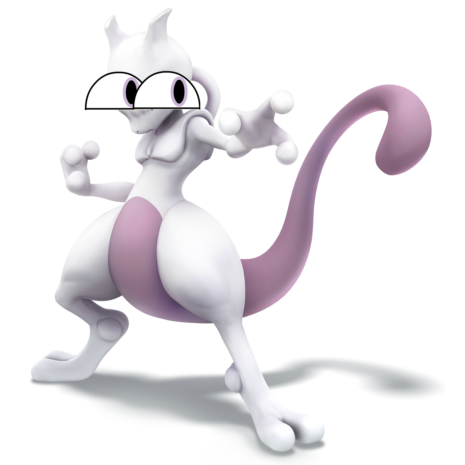 High Quality Skeptical Mewtwo Blank Meme Template