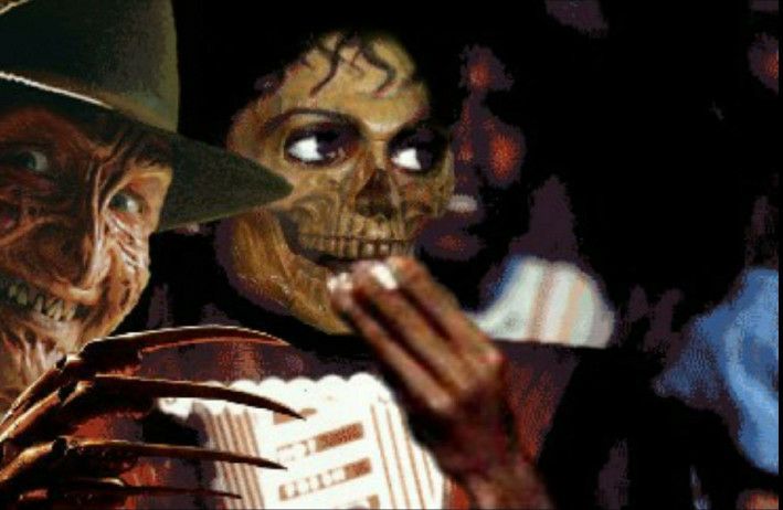 Freddy Krueger & Micheal Jackson /popcorn Blank Meme Template