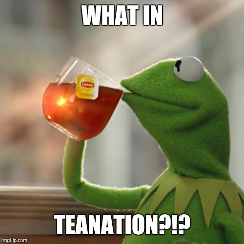What in tarnantion week- a SantaDude event | WHAT IN; TEANATION?!? | image tagged in memes,but thats none of my business,kermit the frog,what in tarnation week | made w/ Imgflip meme maker