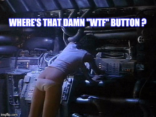 Ripley's butt | WHERE'S THAT DAMN "WTF" BUTTON ? | image tagged in ripley's butt | made w/ Imgflip meme maker