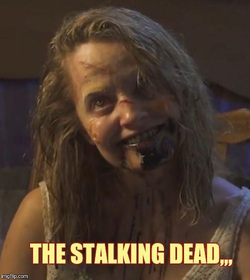 Zombie Stalker Girl | THE STALKING DEAD,,, | image tagged in zombie stalker girl | made w/ Imgflip meme maker