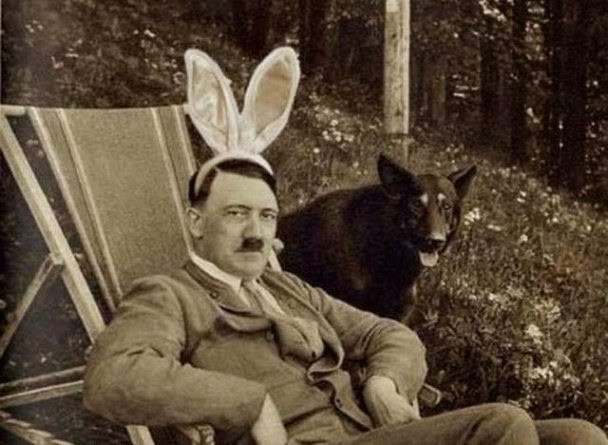 Bunny ears Hitler Blank Meme Template
