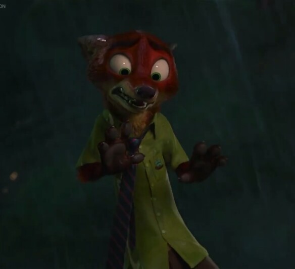 Nick Wilde scared Blank Meme Template