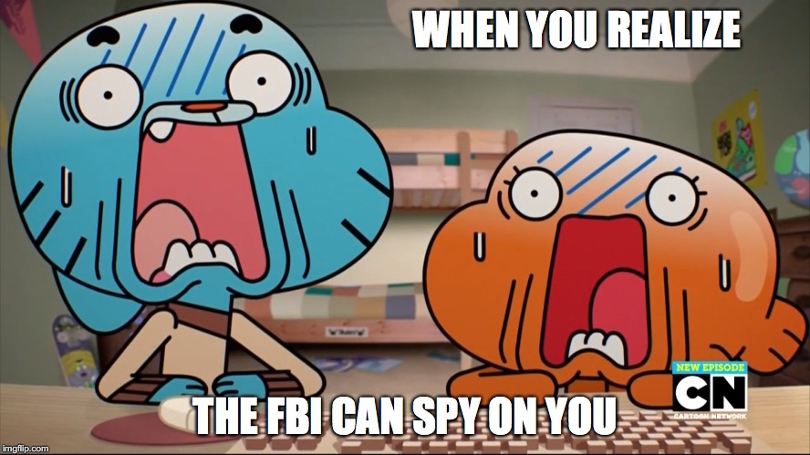 Shocked Gumball and Darwin | WHEN YOU REALIZE; THE FBI CAN SPY ON YOU | image tagged in the amazing world of gumball,gumball watterson,darwin watterson,fbi,memes | made w/ Imgflip meme maker