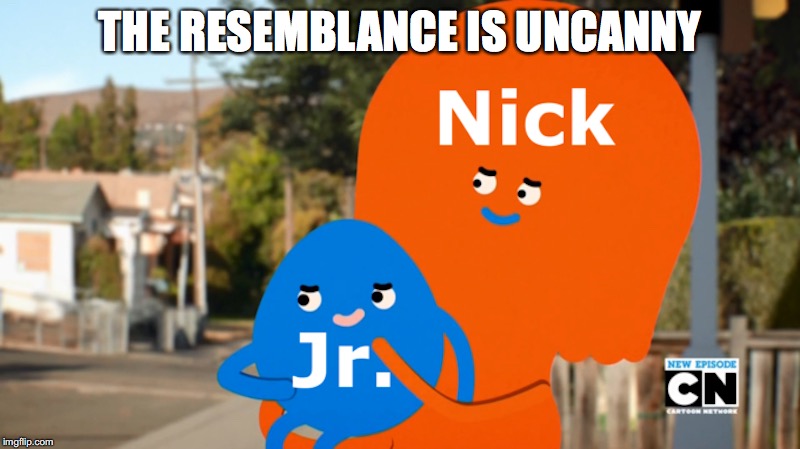 Felicity and Billy Parham | THE RESEMBLANCE IS UNCANNY | image tagged in the amazing world of gumball,felicity,billy,memes,nickelodeon | made w/ Imgflip meme maker