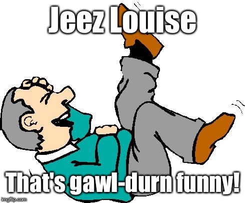 Old Man LMAO | Jeez Louise That's gawl-durn funny! | image tagged in old man lmao | made w/ Imgflip meme maker