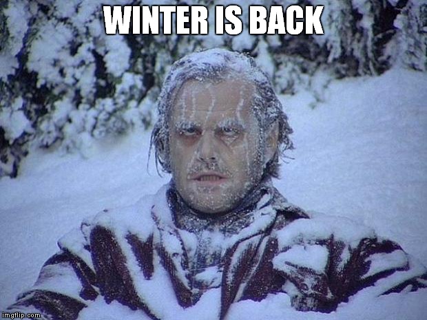 Jack Nicholson The Shining Snow Meme | WINTER IS BACK | image tagged in memes,jack nicholson the shining snow | made w/ Imgflip meme maker