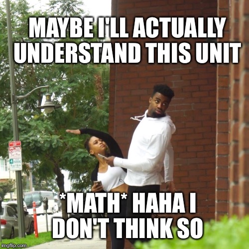 math | MAYBE I'LL ACTUALLY UNDERSTAND THIS UNIT; *MATH* HAHA I DON'T THINK SO | image tagged in funny | made w/ Imgflip meme maker