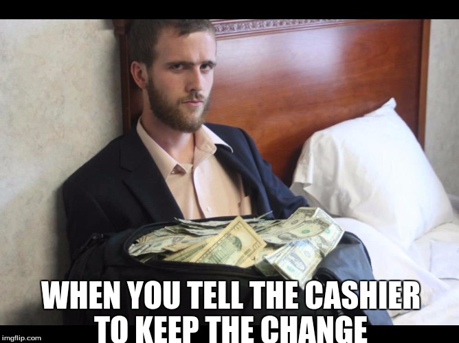 Wolfgang Dane | WHEN YOU TELL THE CASHIER TO KEEP THE CHANGE | image tagged in money,cash,smooth,english,cashing out,great dane | made w/ Imgflip meme maker