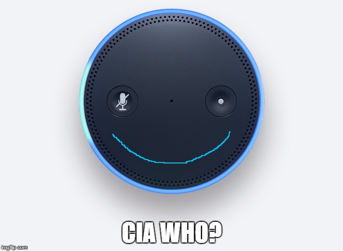 alexa | CIA WHO? | image tagged in alexa | made w/ Imgflip meme maker