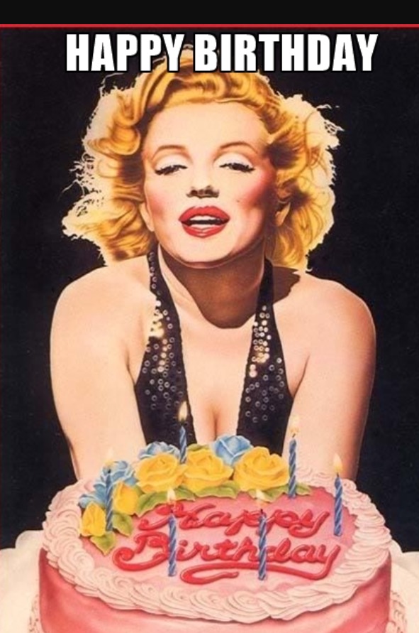 High Quality Marilyn Happy Birthday  Blank Meme Template