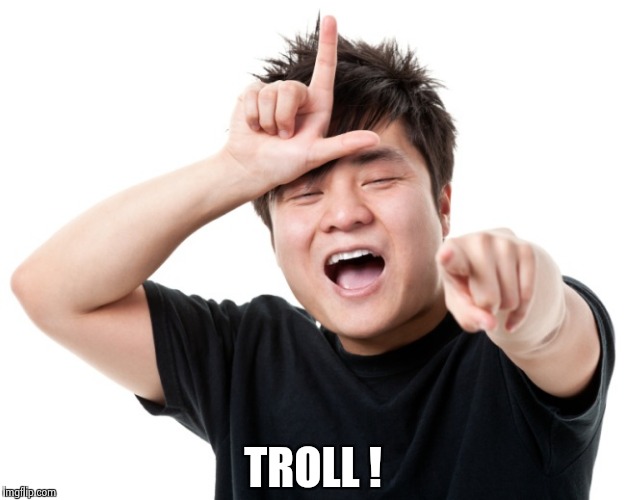You're a loser | TROLL ! | image tagged in you're a loser | made w/ Imgflip meme maker