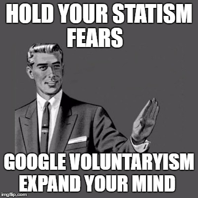 When I'm asked if I'm gonna have more kids | HOLD YOUR STATISM FEARS; GOOGLE VOLUNTARYISM EXPAND YOUR MIND | image tagged in when i'm asked if i'm gonna have more kids | made w/ Imgflip meme maker