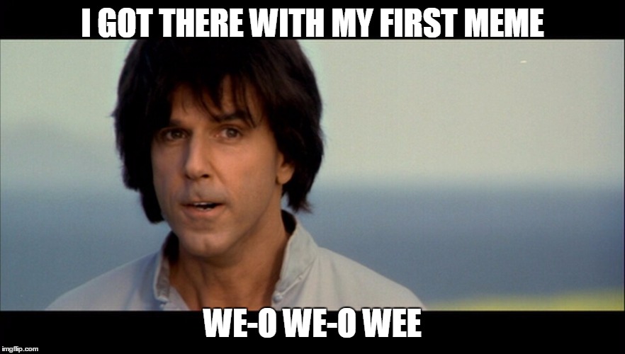 Kung Pow | I GOT THERE WITH MY FIRST MEME WE-O WE-O WEE | image tagged in kung pow | made w/ Imgflip meme maker