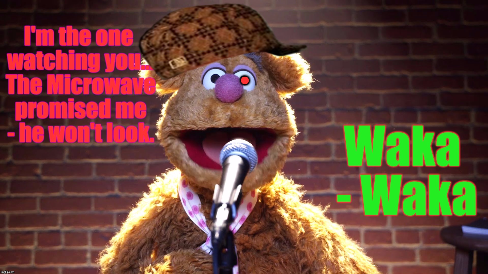 Forget your microwave's surveillance portfolio...  | . | image tagged in surveillance,kevin and bean,infowars,funny,scumbag fozzie bear at the microphone,allie mac kay | made w/ Imgflip meme maker