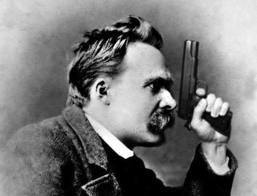 Nietzsche with gun Blank Meme Template