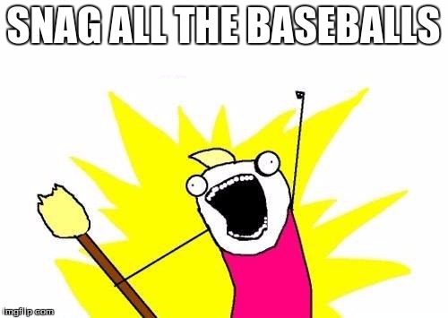 SNAG ALL THE BASEBALLS | image tagged in memes,x all the y | made w/ Imgflip meme maker