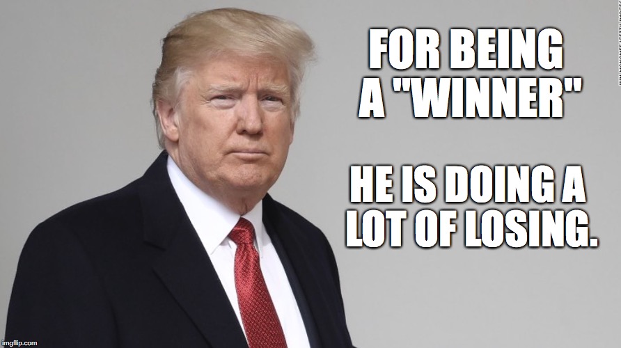Trump fool you all. He can't and won't do most of the things he promised | FOR BEING A "WINNER"; HE IS DOING A LOT OF LOSING. | image tagged in trump | made w/ Imgflip meme maker