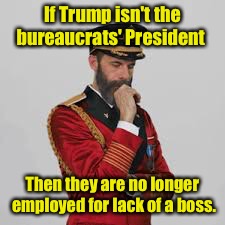 Trump: if I'm not your President, how can you be my employee? Guess the VA and IRS administrators just tendered resignations! | If Trump isn't the bureaucrats' President; Then they are no longer employed for lack of a boss. | image tagged in memes,captain obvious,irs,va,trump pic,not my president | made w/ Imgflip meme maker