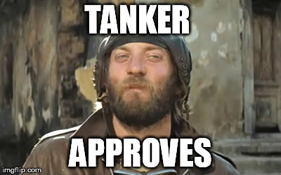 tanker | TANKER; APPROVES | image tagged in oddball,tanks | made w/ Imgflip meme maker