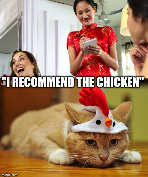 and todays special is.. | "I RECOMMEND THE CHICKEN" | image tagged in fast food,funny | made w/ Imgflip meme maker