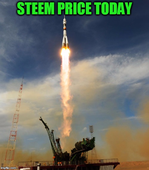 rocketship | STEEM PRICE TODAY | image tagged in rocketship | made w/ Imgflip meme maker