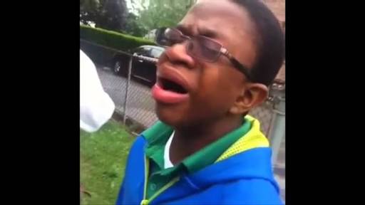 crying black kid listening to music meme