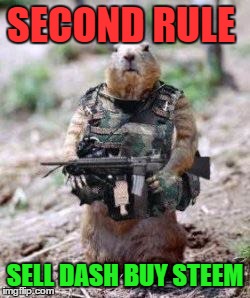 Freedom Fighters | SECOND RULE; SELL DASH BUY STEEM | image tagged in freedom fighters | made w/ Imgflip meme maker