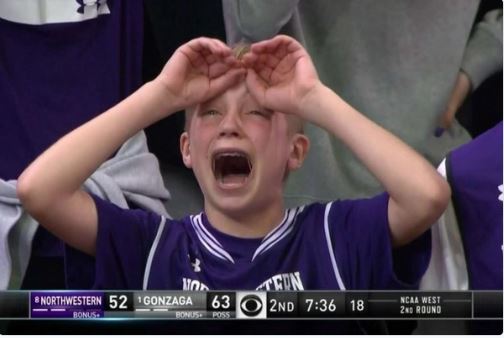 Northwestern crying kid Blank Meme Template