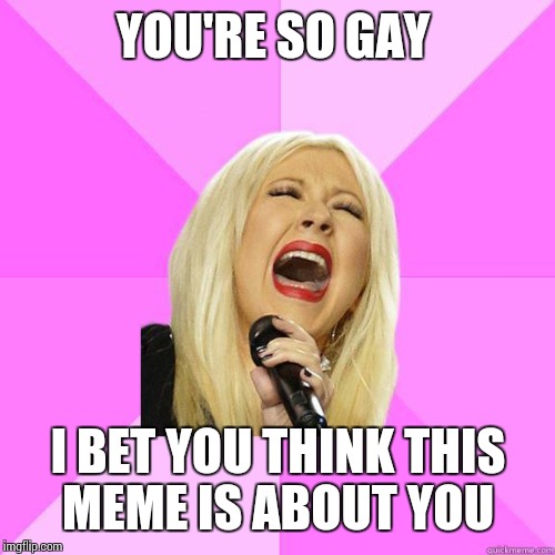 YOU'RE SO GAY I BET YOU THINK THIS MEME IS ABOUT YOU | image tagged in karaoke | made w/ Imgflip meme maker