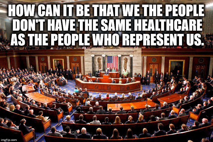 Healthcare for Us | HOW CAN IT BE THAT WE THE PEOPLE DON'T HAVE THE SAME HEALTHCARE AS THE PEOPLE WHO REPRESENT US. | image tagged in healthcare,we the people,represent,hipocrisy,government corruption | made w/ Imgflip meme maker