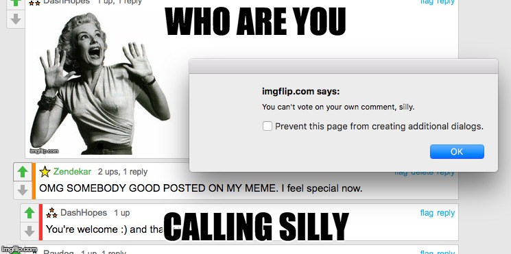 Imgflip: A Meme where you make Memes | WHO ARE YOU; CALLING SILLY | image tagged in imgflip,imgflip humor | made w/ Imgflip meme maker