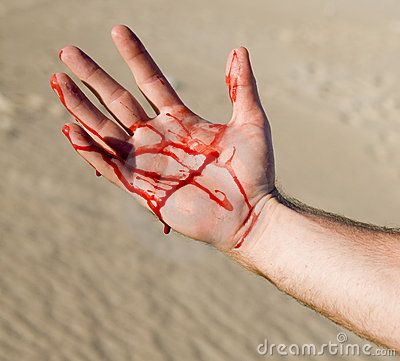 High Quality Bloody Hand Blank Meme Template