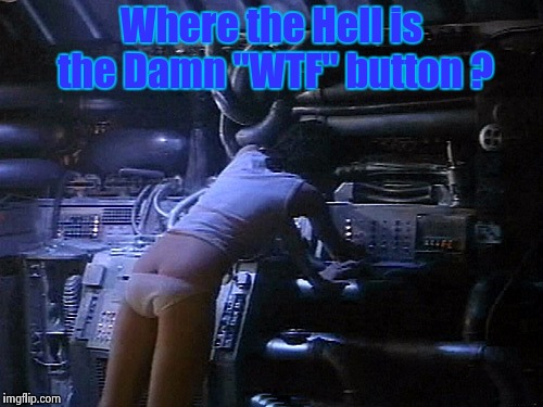Ripley's butt | Where the Hell is the Damn "WTF" button ? | image tagged in ripley's butt | made w/ Imgflip meme maker