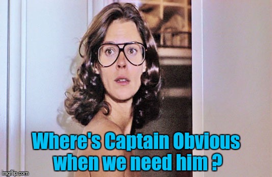 Jobeth Williams | Where's Captain Obvious when we need him ? | image tagged in jobeth williams | made w/ Imgflip meme maker